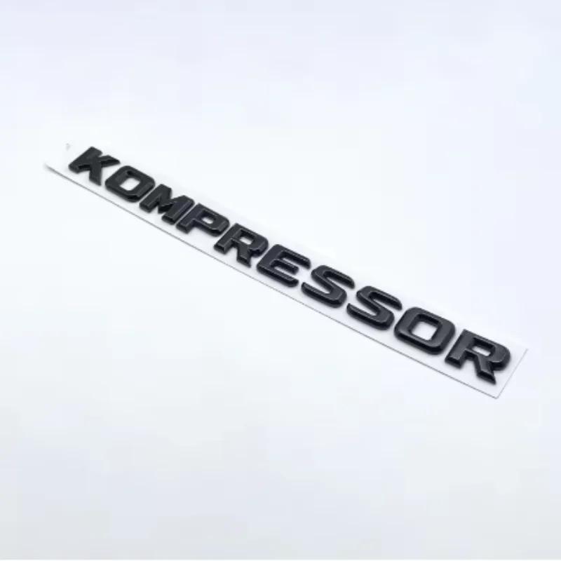FOR Mercedes Benz Kompressor Emblem Rear Trunk Badge Lettering Chrome Black Logo Stickers CLK SLK SL CLS ML A B C S R Class EC3
