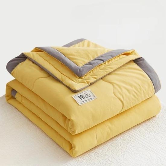 Новое однотонное хлопковое летнее одеяло, мягкое и удобное, для взрослых, кондиционер, студенческое общежитие, односпальное тонкое одеяло