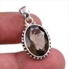 Natural Smoky Quartz Gemstone Handmade 925 Solid Silver Gift Pendant 1.25" j4S00