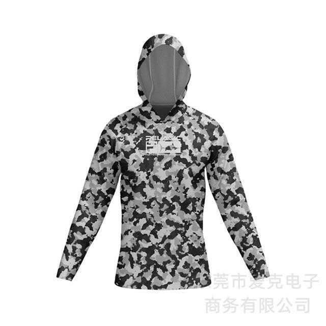 Cross-border hot-selling Pelagic fishing suit summer fishing hooded men's breathable sunscreen fishing shirt quick-drying long sleeves