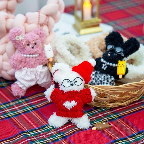 Брелок для ключей с наковальней для бедра, набор из 3 меховых кукол своими руками, 1 комплект