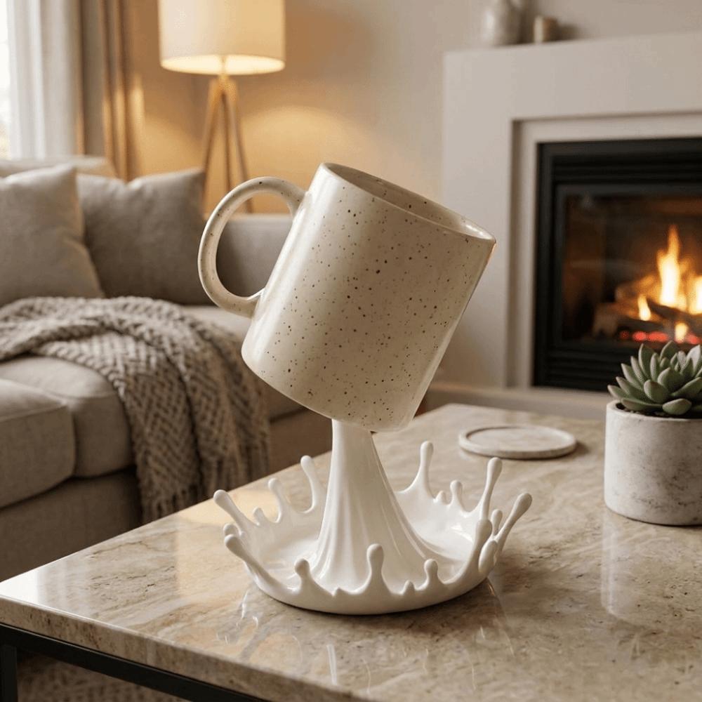 Plastic Milk Splash Cup Rack 3D Printed Water Spray Cup Holder Table Ornament Photography Prop