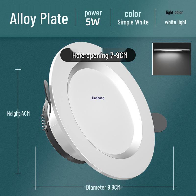 Recessed Ceiling Downlight for Living Room, 5-Inch Cutout, Bullseye Design