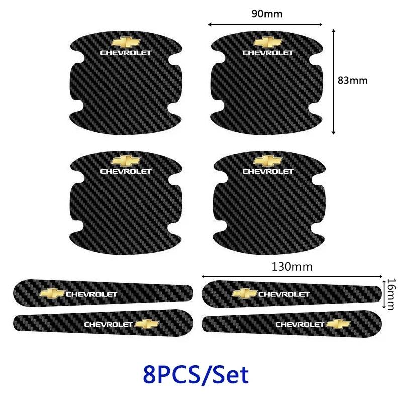 AABHM1 4pcs Car Door Bowl Handle Stickers Protection Decals for Chevrolet Aveo Cruze Malibu Captiva Optra Trax Lacetti Sail Silverado