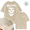 2023 New Men's 100% Cotton High Street Fashion Leisure Fun Skull Print Pattern High Quality Top Street Fitness S-4XL