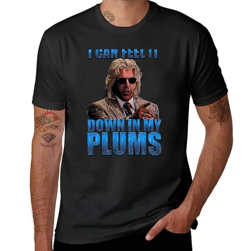 Manga Vintage Anime Clothes I Can Feel It In My Plums T-Shirt New In Tops Customized T Shirts Oversized T Shirt Men Clothing2024