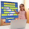 Classroom Pocket Chart Calendar Pocket Chart Multifunctional Hanging Pocket Chart for Classroom Home School Teaching