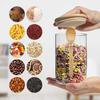 Стеклянные герметичные банки, герметичные контейнеры для хранения еды, кастрюли с крышками и ложками для кофейных зерен, сахара, специй, кухонный инструмент