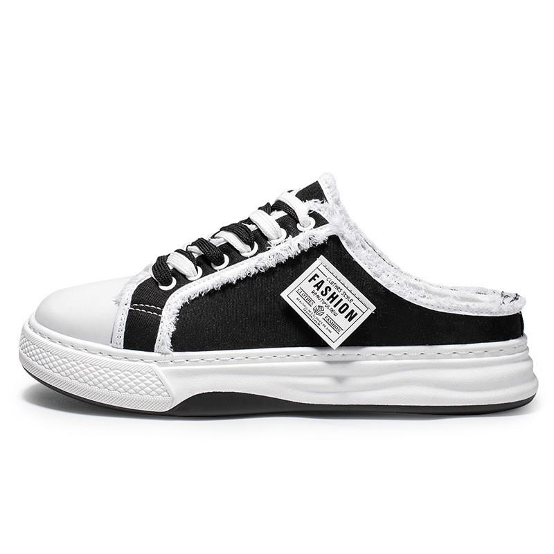 Fashion Summer New Men's Shoes Cool Canvas Slippers Men's Fashion Trend Canvas Thick Soled Breathable Sneakers Slippers Shoes D276