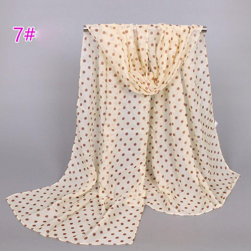 Chiffon Scarf Printing Thin Popular Scarf Sunscreen Women's Small Dots