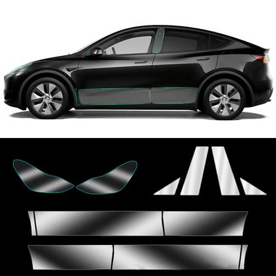 Для Tesla Model3/Y 2017-2023 передняя дверь задняя дверь расширенная защитная пленка невидимая автомобильная одежда набор пленок для ламп PPF