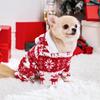 Winter Warm Dog Jumpsuit Clothes Christmas Pet Pajamas Overalls  for Small Medium Dogs Cats