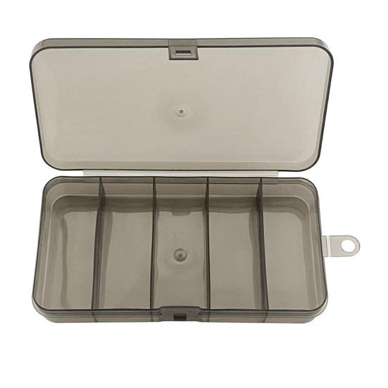 2Pcs Fishing Bait Cases 5-Compartments Large Capacity Transparent Visible Fishing Lure Container Clear Storage Boxes