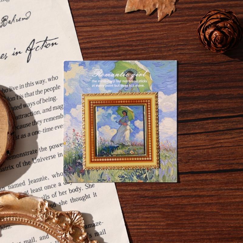 Art Book Marker Vintage Oil Painting Bookmark Gold Plated Bookmark Retro Vintage Metal Bookmark For Fridge Magnet Gift For Book