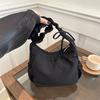 Autumn New Fashion Pleated Design Nylon Material Oblique Span Bag Women's Bag Trendy Versatile Simple Shoulder Tote Bag