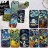 PP59 Чехол для телефона «Звездная ночь» Ван Гога, мягкий кейс для iPhone 16 15 14 13 12 Pro Max Plus Mini