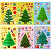 6 штук/набор сделай сам рождественская елка снежинка пазл, украшение праздничной атмосферы для двери и окна, наклейка-пазл праздничные подарки