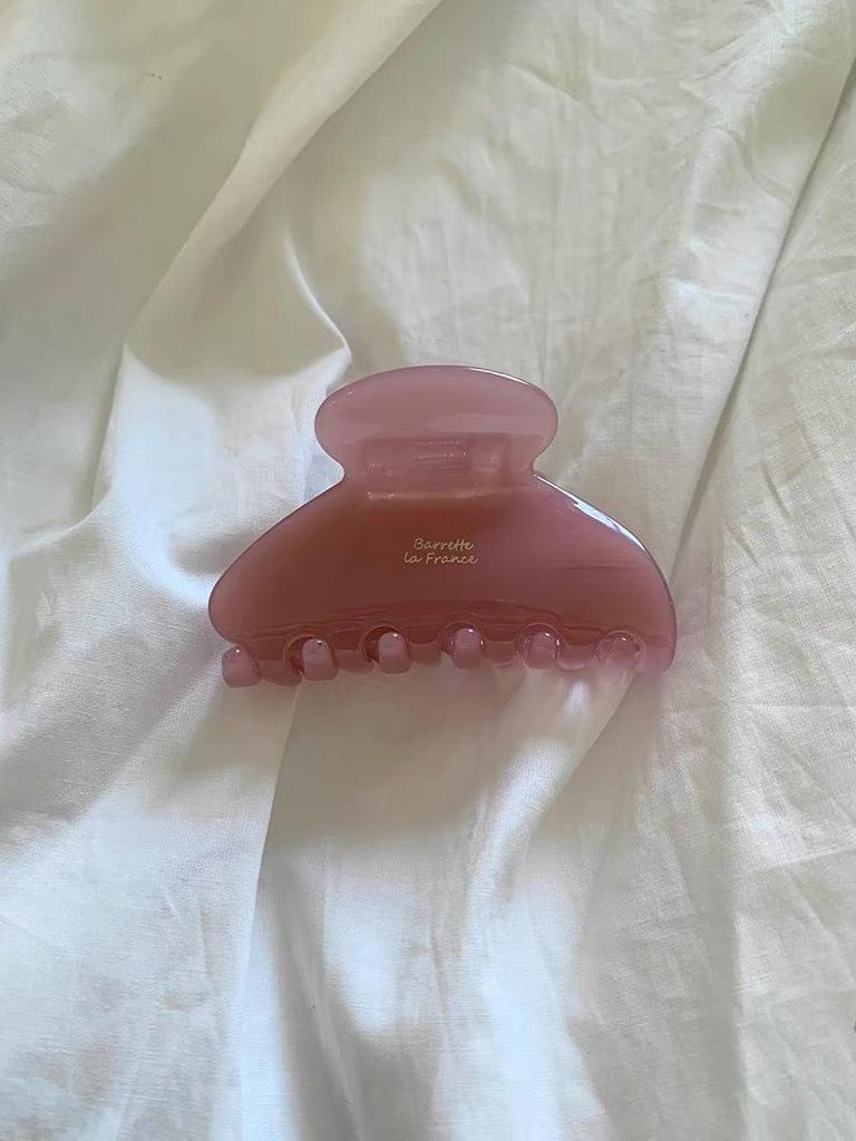 Французская золотая этикетка Jelly Solid Color Medium Hair Clip - Acetic Acid Half-Claw Shark Clip