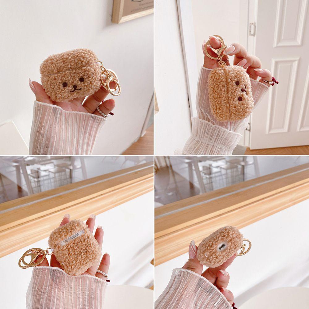 Модный протектор Милый пушистый чехол для наушников в виде медвежонка Чехол из меха для наушников Чехол для наушников Коробка для наушников