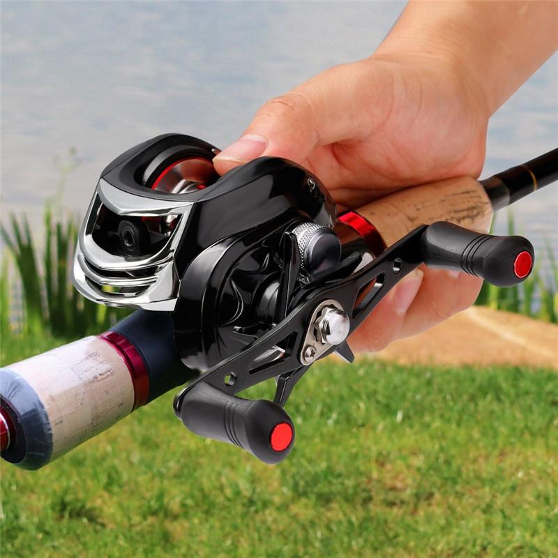Fishing Rod Set 2.1/2.4M Casting Fishing Rod Reel Combos Fishing Pole Rod and 18BB Casting Reels
