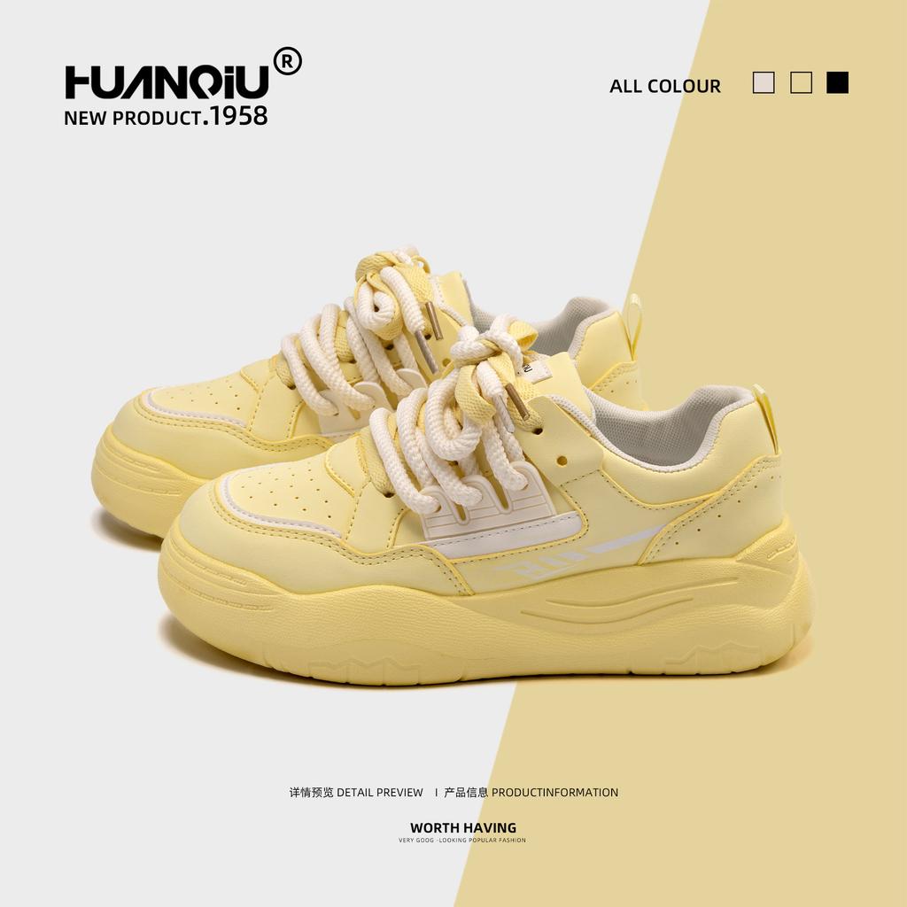 Глобальный дофамин белые женские весенние новые кеды универсальные на толстой подошве увеличивающие рост модные туфли-хлебцы ZHQ5531