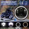 5,75'' H4 светодиодная фара для мотоцикла Halo Ring White DRL Angel Eyes для Harley Davidson/Dyna/Sportster/Heritage Springer/Deuce
