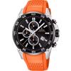 The Originals Chronograph Orange Rubber Strap Black Dial Quartz F20330-4 100M Men's Watch