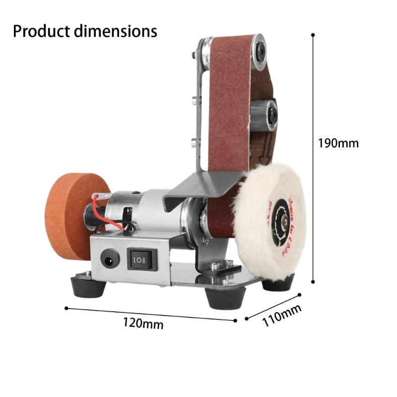 3 In 1 Mini Belt Sander Having 7 Speed Adjustable Polisher For Metal Wood Jewelry DIY Craft Projects Small And Practical Design
