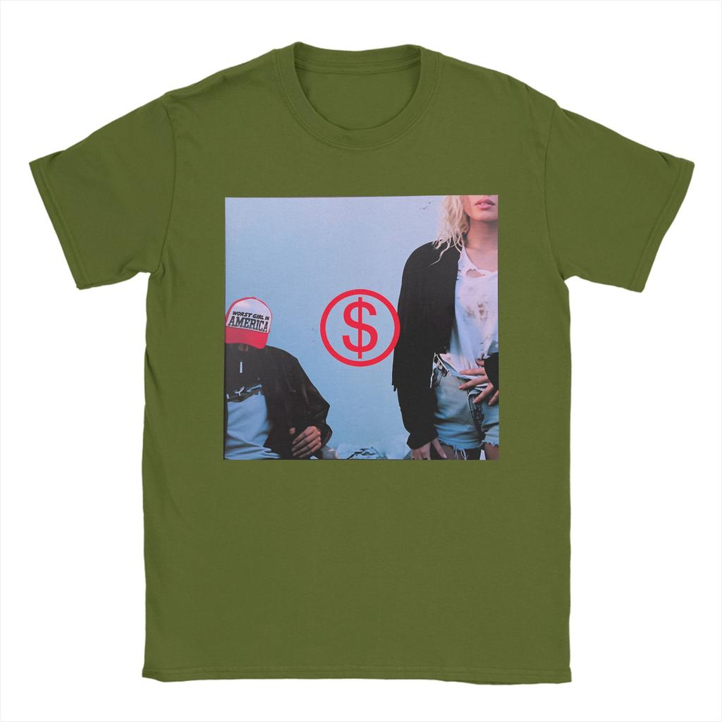 Slayyyter T Shirt Wort Girl In America Cd Hip Hop T Shirts Shortsleeve Y2k Retro Tops Beach Pure Cotton Oversize Tees
