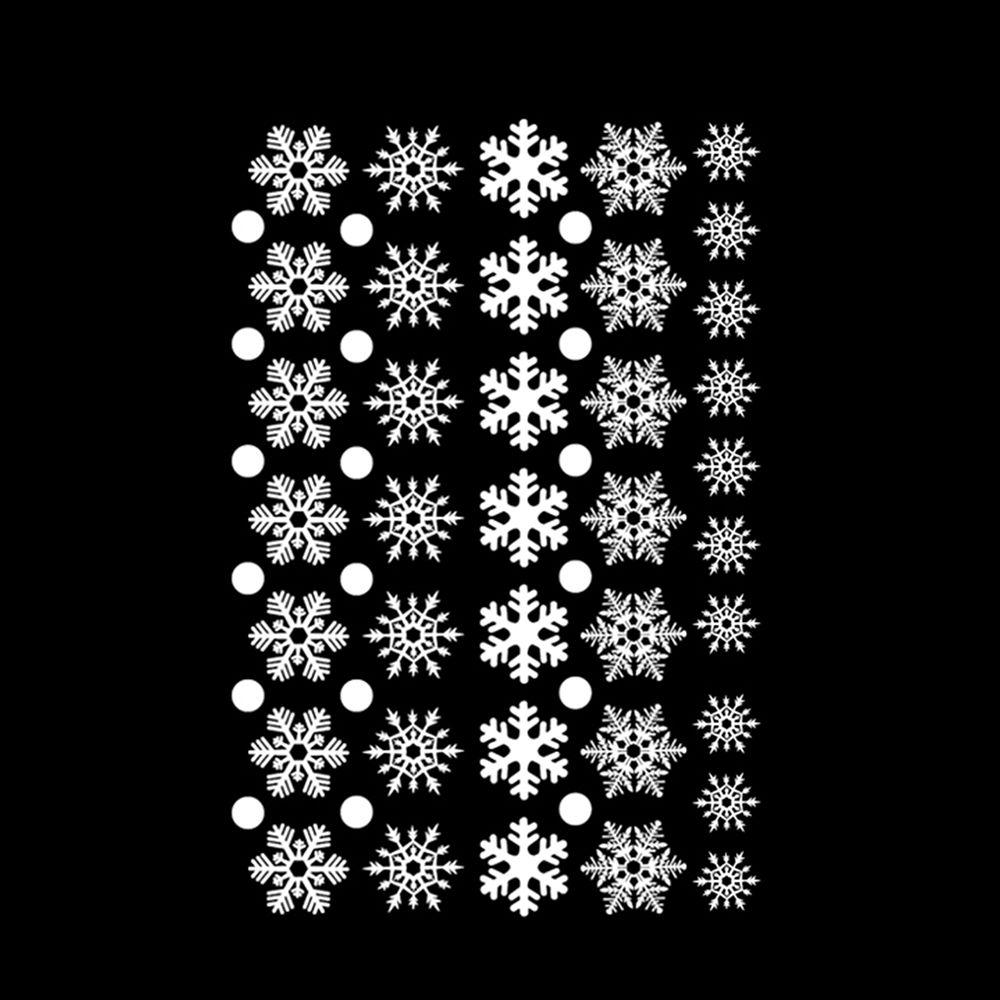 Featival Ornament Home Decoration Happy New Year Christmas Snowflake Sticker Snow Decals Wall Art