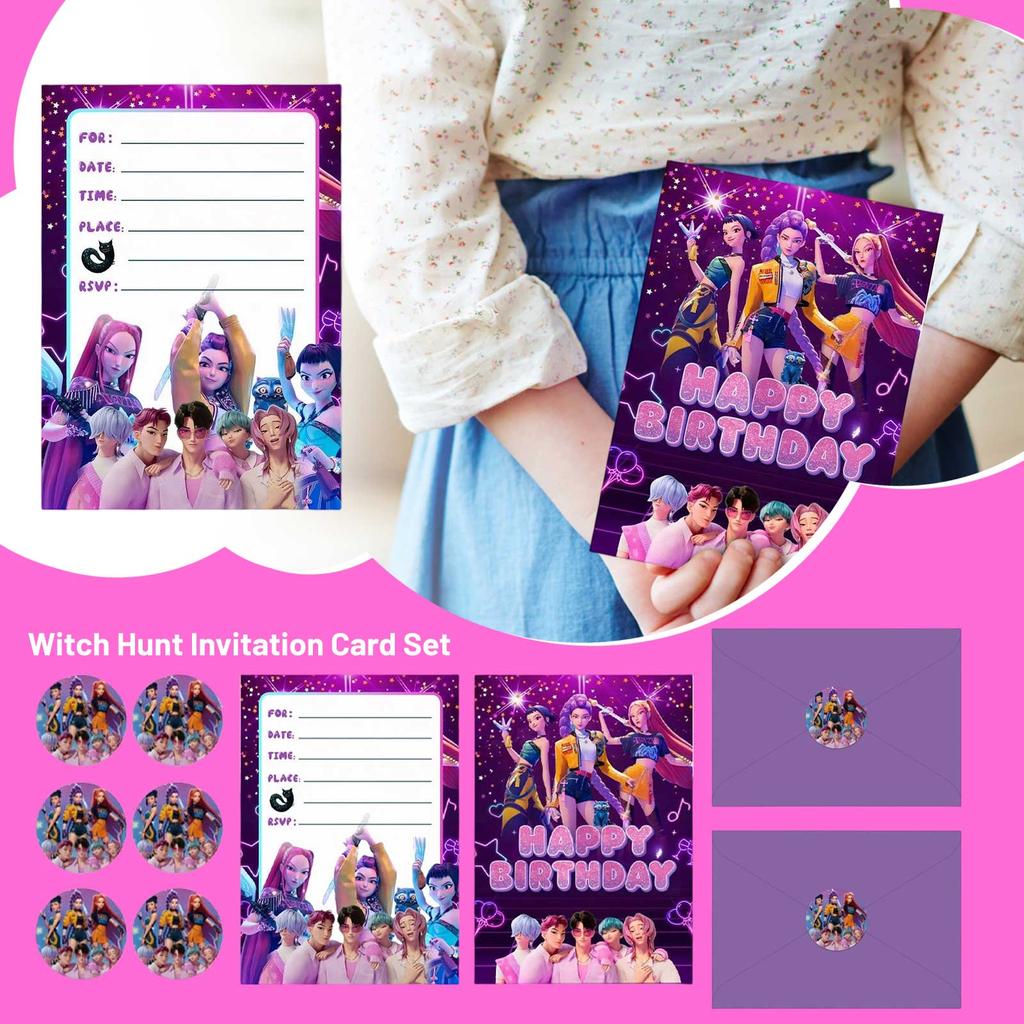 Party Invitations, Birthday Invitations, Writable Birthday Party Invitation Cards, Letter Stickers