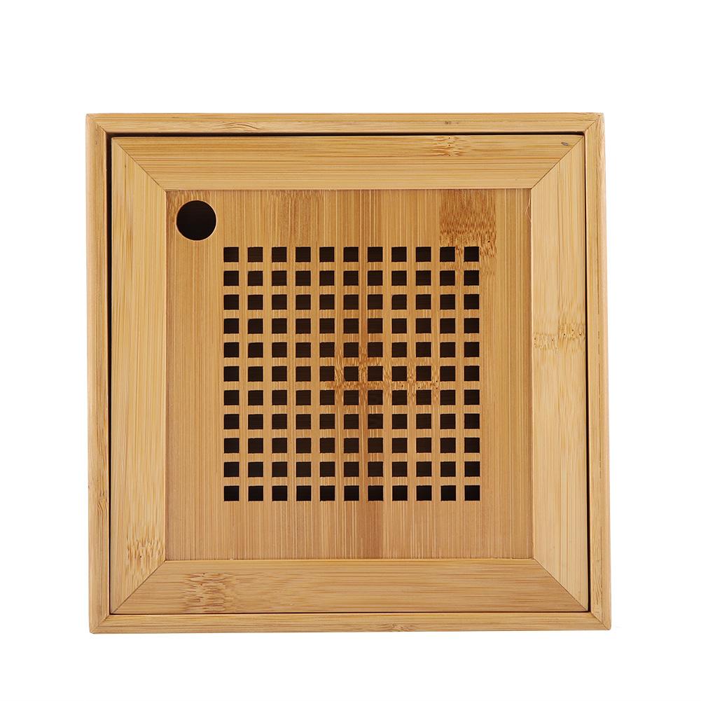 T tray, Large capacity, Elegant design, approx. 7.7 x 7.7 x 1.3 inch wooden for your Kongfu t set