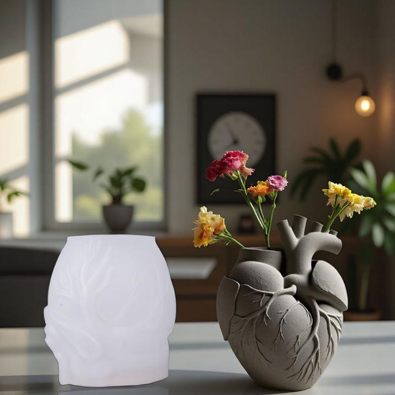 Силиконовые формы в форме сердца, подходящие для изделий из смолы, рельефный кашпо, изготовление ювелирных изделий, многоцелевое праздничное украшение