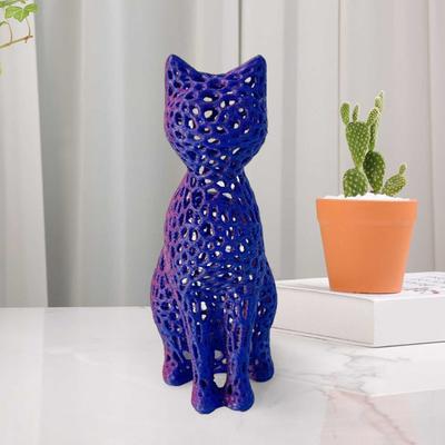 Полая статуэтка кота, коллекционная 3D-печатная фигурка кота, домашний офис, настольный котенок