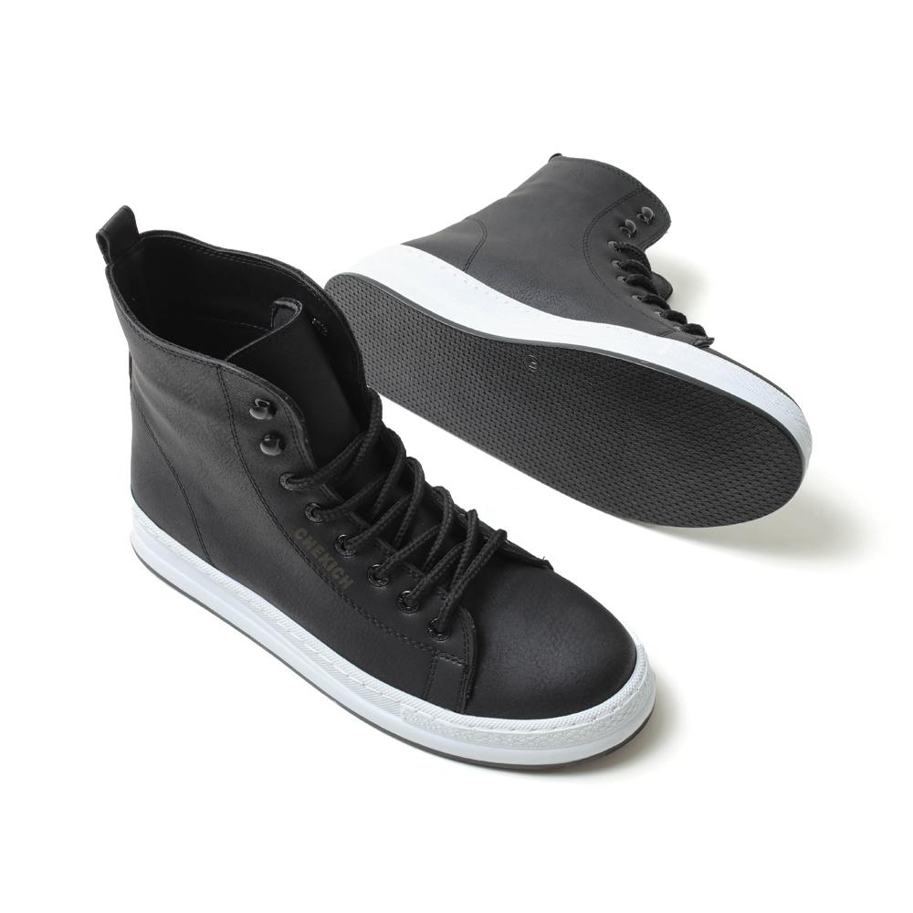 Chekich Men Footwear Boots for Men Navy Blue Color Faux Leather Laces Model Vulcanized Material Winter Season Shoes Ankle Warm Wedding CH055