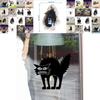 Removable Halloween Diy Wall Stickers With Fire Retardant Pvc Pumpkin Witch Decal