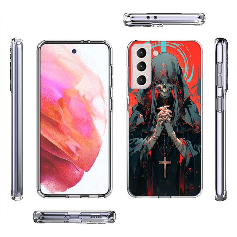 Чехол Divine Death для Samsung Galaxy S25 Edge S24 S23 FE S21 S20 S10 Plus S22 S26 Ultra Прозрачный Чехол TPU Capa Shell C