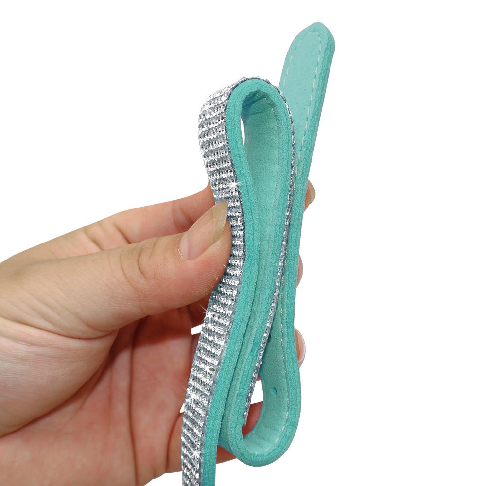 Didog мягкий замшевый кожаный ошейник для щенков, регулируемый, со стразами, для кошек, розовые ошейники, костюм для маленьких и средних домашних животных XS SM чихуахуа