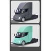 1/24 Scale Tesla Semi Truck Trailer Metal Alloy Diecast Truck Trailer Model Sound & Light Collection Car Model Toy Gift with Boys C325