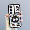 KEYSION Shockproof Case for VIVO V40 Lite with Lanyard Soft Silicone Cute 3D Cartoon Doll Phone Cover for VIVO Y200 5G Y19S