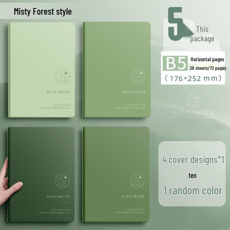 Минималистичный блокнот в мягкой обложке - Большой B5, Утолщенная крафт-бумага, Прошитый A5 для студентов