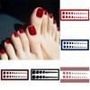 Съемные, удобные, с полным покрытием, накладные ногти на ногах, желейный клей, несколько цветов, однотонные накладные ногти на ногах