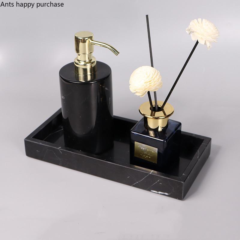 Мраморные принадлежности для ванной комнаты, набор из 3 предметов, бутылка для дезинфицирующего средства для рук, круглая бутылка для лосьона, подставка для хранения, бутылка для ароматерапии