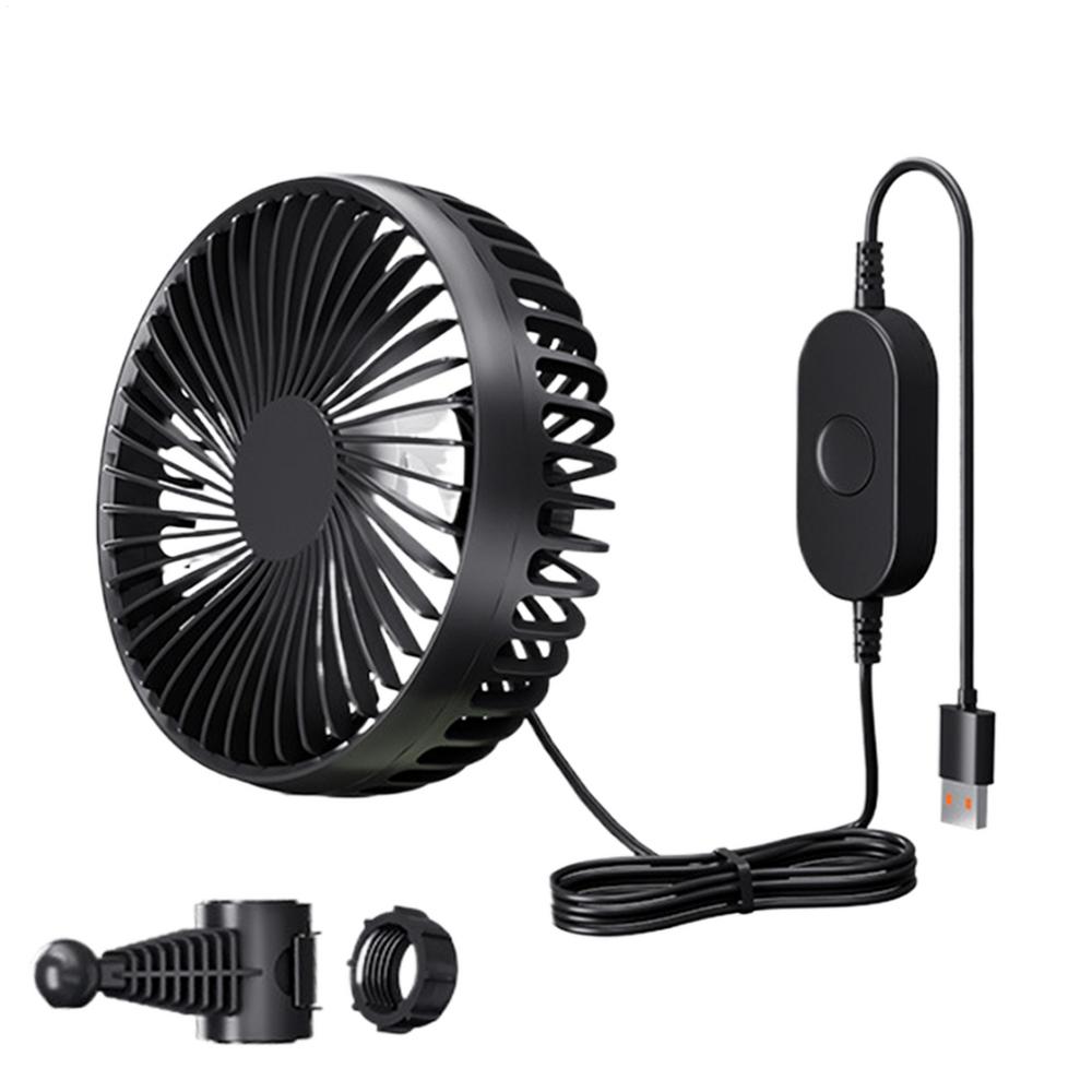 USB Car Fan 3-Speed Portable Fan Car Quiet And Powerful Blower Adjustable Air Circulation For Truck SUV RV Camping