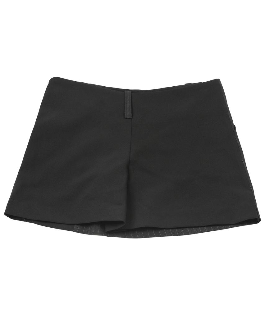 Catharsis Mini Skirt Pants Black Pinstripe One Size