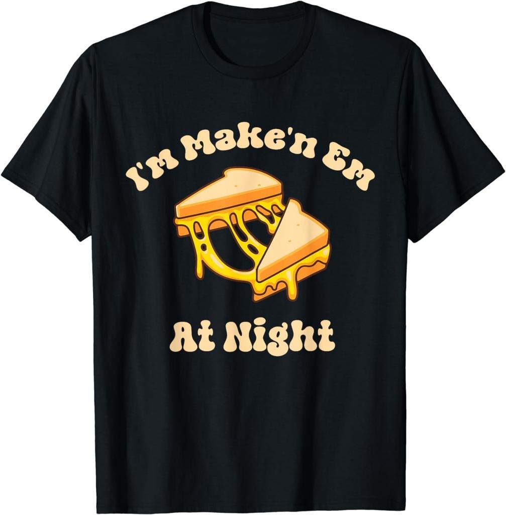 ZisZor Im Makin Em at Night Мем Сэндвич с сыром на гриле Фастфуд Футболка