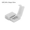 1/5/10PCS For 3528 5050  Clip-on Coupler Solderless PCB 4Pin 10mm LED Strip Connector