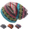 Unisex Breathable Warm Chemo Cap Striped Printed Beanies Hat Skull Caps Boho Style Head Wrap