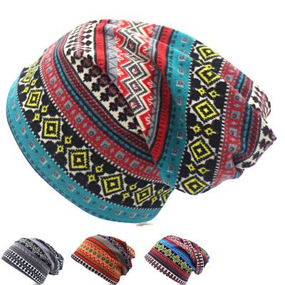 Дышащая теплая шапка унисекс, шапка в полоску с принтом, шапка с черепом, повязка на голову в стиле бохо