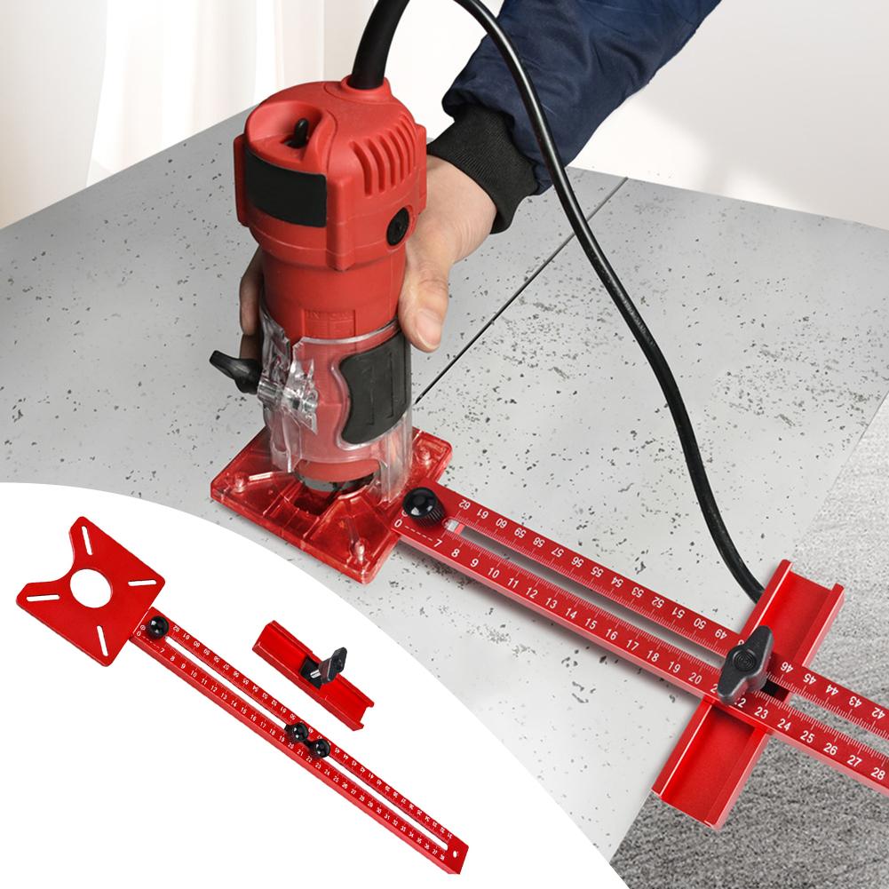 Фрезерный круговой паз Кронштейн Основание для триммера Направляющая кромки Позиционирование круга Инструмент для резки Доска для обработки дерева Фрезерный станок